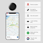 Smart Tracker Tags-1 Pack for iOS-Accurate Location Tracking-Waterproof & Compact Design-Long-Lasting Battery-Ideal for Keys, Luggage, and Pets (WhiteF, 1 PCS)