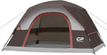 CAMPROS CP Camping Tent 2/4/6 Person, Waterproof Windproof Double Layer Dome Tent, Easy Setup with Large Mesh Windows & Wide Door for Outdoor Camping Backyard