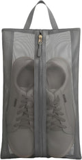 Portable Golf Shoes Bag, Travel Shoes Bag with Ventilation, Shoes Storage Organizer with Zipper Closuren for Outdoor, Sports, Golf, Travel, Gem (Gray)