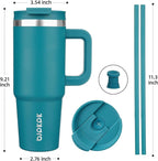 BJPKPK 30 oz Insulated Tumbler With Lid And Straw Stainless Steel Tumblers Cup With Handle For Women And Men,Laguna