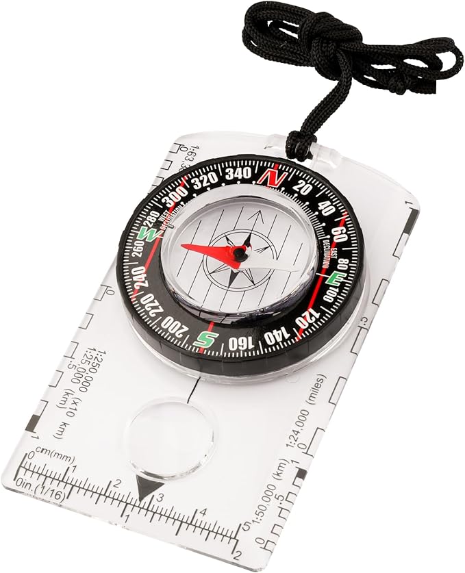 Compass Hiking Survival, Wilderness Survival Compass for Kids- Magnetic Gear Set Navigation Map- Backpacking Camping Hunting Survival