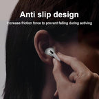 6 Pairs Ear Cover for AirPods 4,Anti Slip Ear Skin Tips Accessories Sport Ultra Thin Slim Soft Silicone Ear Tips Earbuds Gel Cover Compatible with AirPods 4th Generation (Black)