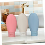 SEWACC 6pcs 60ml Travel Squeeze Bottles for Shampoo and Lotion Refillable Leak-proof Plastic Containers with Flip Caps for Bathroom and Travel Use
