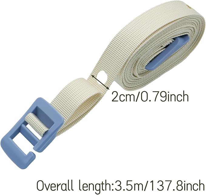 Windproof and Adjustable Travel Clothesline 2 Pieces- 34 Hang Holes, 3.5m Nylon Drying Rope for Outdoor Camping, Backyard, Cruise, and Home Use