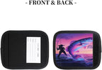 2 Pack Luggage Handle Wrap with Travel Tags - Non-Slip Protective Cover Soft Handle Grips Covers for Suitcase(Fishing)
