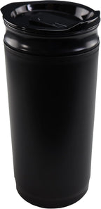 Iconikal Insulated Coffee Tumbler with Built-In French Press - 16 oz Black On-the-Go Coffee Maker - Brewer and Insulated Travel Mug with Closable Sip Lid