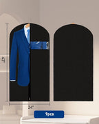 Garment Bags Garment Covers 24 x 43 Inch, 2 Packs PEVA Suit Bags for Hanging Clothes, Suit Covers on Closet or Travel for Suits, T-shirts and Jackets