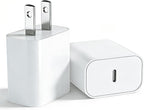 USB C Charger Block, 2Pack for iPhone 17 16 Fast Charging Plug for Apple 20W Type C Power Adapter Plug Box for iPhone 17 16 15 14 13 12 11 Pro Max XS X XR SE Plus, for iPad USBC Wall Charge Cube Brick