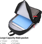 Backpack Set for Girls Boy Kids Backpack with Lunch Box for Elementary Primary Kindergarten School Bag (Black Grey Set, Large)