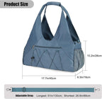 Forestfish Gym Bag For Women With Yoga Mat Holder & Shoe Compartment & Wet Dry Storage Pocket & Adjustable Strap