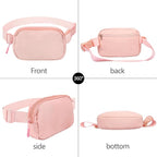 Fanny Pack Crossbody Bag for Women and Men, Belt Bag for Hiking Bum Bag with Adjustable Strap,Casual Cell Phone Pouch，Waist pack for Running Workout Sports Travel Peach