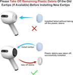 3 Pairs Replacement Ear Tips for AirPods Pro 1st & 2nd Generation with Noise Reduction Hole, Silicone Ear Tips for AirPods Pro with Portable Storage Box and Fits in Charging Case(Medium, Light Blue)