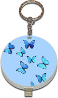 Blue Butterlies Print Charger Power Bank Key-Chain