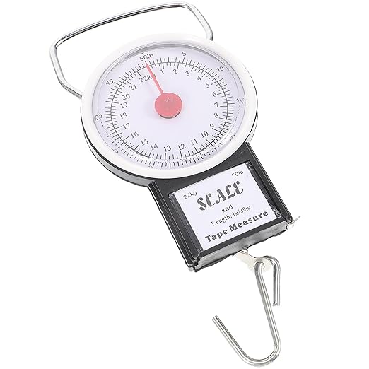 Portable Luggage Scale with Hook 22 Kilogram Hanging Travel Suitcase Weight Scale for Accurate Baggage Weighing