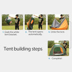 2 Person Instant Pop Up Lightweight Camping Tent, Outdoor Easy Set Up Automatic Family Travel Tent,Portable Backpacking Ultralight Waterproof Windproof Anti-UV Sun Shelter Tent…