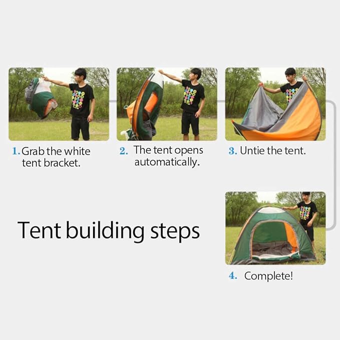 2 Person Instant Pop Up Lightweight Camping Tent, Outdoor Easy Set Up Automatic Family Travel Tent,Portable Backpacking Ultralight Waterproof Windproof Anti-UV Sun Shelter Tent…