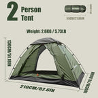 Backpacking Tent for Camping 1-5 Person Hiking Ultralight Tent for Waterproof Windproof Outdoor Two Doors Tents Easy Quick Setup Lightweight Instant Tents
