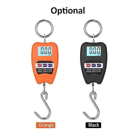 3-Pack 200KG High Precision Luggage Scale with LCD Display, Kg/Lb/N, Portable Electronic Hook Scale