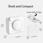 Retractable Clothesline Indoor,Bathroom Clothesline Retracting Heavy Duty Clothes Drying Laundry Line Travel Clothesline for Hotel Room Wall Mounted Stainless Steel Line-13.8 Feets,White