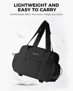 Small Gym Bag for Women - Puffer Duffle Weekender Work Duffel Carry on Overnight Nurse Dance Yoga Workout Tote Bag with Yoga Mat Holder Wet Compartment Coin Purse BPA-Free
