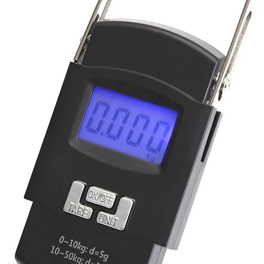 Luggage Weight Scale Fish Weighing Scales Digital Handheld Suitcase Weigher for W/Hook 110lb / 50kg Kg/IB / / oz for H Digital Fish Scale