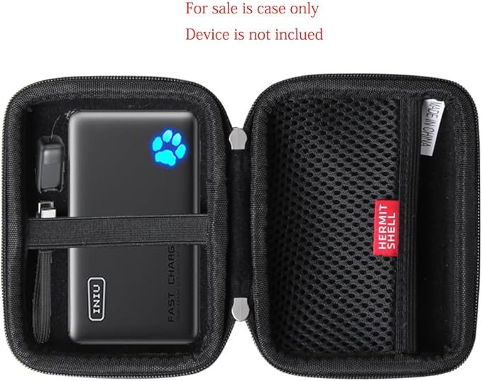 Hermitshell Hard Travel Case for INIU Portable Charger Smaller & Lighter 45W Fast Charging 10000mAh PD Power Bank Battery Pack (Only Case) (Black)
