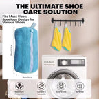 Shoe Washing Machine Bag, Shoe Laundry Bags for Washing Machine, 2 Pcs Snkear Shoe Washing Bag, Laundry Shoe Bag for Washer and Dryer, Reusable Shoe Washing Bags (Blue)
