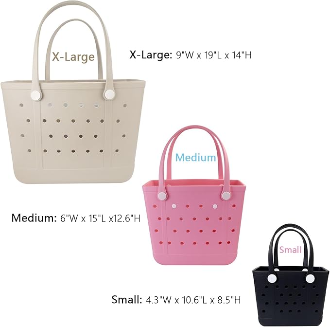 Lightweight Extra large Rubber Beach Bag Small mini Tote Bag for Gym Waterproof medium Open Handbag for Pool Sports