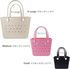 Lightweight Extra large Rubber Beach Bag Small mini Tote Bag for Gym Waterproof medium Open Handbag for Pool Sports