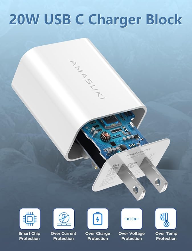 6.6FT/2M Long Fast for Apple Watch Charger USB C iWatch Charger 20W Block Portable Wireless Compatible with Apple Watch Series 11/10/9/8/7/SE/6/5/4/3/2 Ultra Ultra2