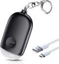 Safesound Personal Alarm Siren Song 1-Pack - 130dB Self Defense Alarm Keychain with Emergency LED Flashlight - Security Personal Protection Devices for Women Girls Kids and Elderly （Black）