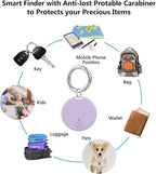 Aircawin GPS Tracker Case,Key Item Finder Locator,No Monthly Fee App for iOS/Android 2023 Latest,Portable Anti-Lost Bluetooth Mini Tag Item Tracker for Luggages/Kids/Pets/Phone/Wallet/Bag-1Pcs-Purple
