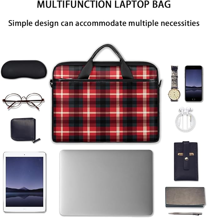 Laptop Shoulder Bag for Women Men, Waterproof Computer Case Messenger Bag Briefcase for Business Office Travel