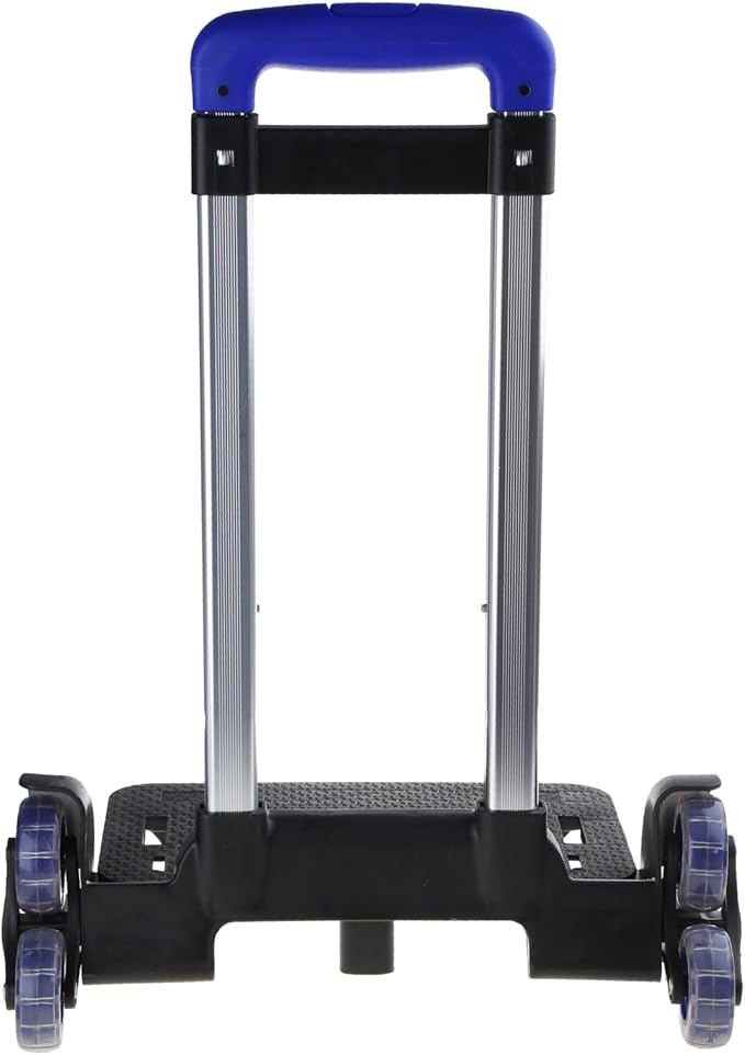 Backpack Trolley with Wheels, Foldable Luggage Trolley,6 Wheels Rolling-Luggage Carts, Aluminium Alloy Travel Hand Trolley for Bags Lunch Backpack