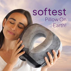 Cabeau Softest Neck Pillow for Travel – Evolution Earth Deluxe – 360° Head, Neck and Chin Support for Sleeping – Sustainable Memory Foam - Removable, Washable Cover with Compact Carrying Case (Terra)