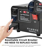 LVYUAN Voltage Converter Transformer 800 Watt Step Up/Down Convert from 110V-120V to 220V-240Vt and from 220V-240V to 110V-120V with 2 US outlets, 2 Universal outlets, Resettable Circuit Breaker