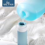 ME.FAN Travel Bottles for Toiletries, TSA Approved 3oz Silicone Journey Size Containers, Portable Split Bottle for Conditioner, Shampoo, Lotion- 4 Pack Grey