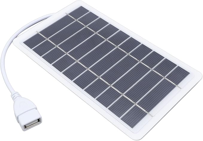 Solar Panel Power Bank, Monocrystalline Silicon 2 USB Outputs High Efficiency Portable Phone Charger, with Compact Size for Camping Hiking Travel