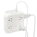 BN-LINK Multi Plug Outlet Extender with 8 Outlets 3 USB Ports (1 USB C), Surge Protector 800 Joules, 4-Sided Multiple Plug Expander Outlet Splitter for Home, Office, 15A/1875W, White