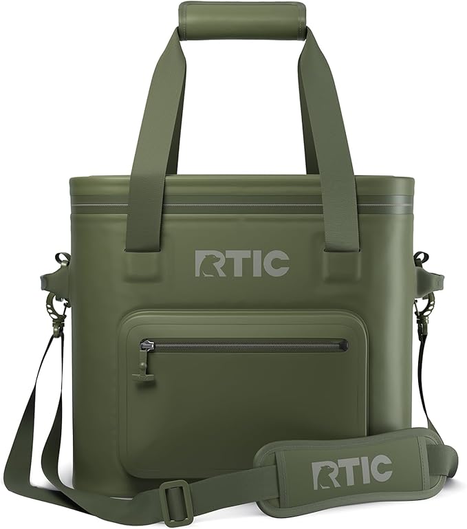 RTIC Ultra-Tough Soft Cooler Pro, Insulated, Waterproof, Leak Proof, Portable Floating Bag for Beverage, Drink, Lunch, Outdoor, Beach, Car, Camping, Picnic, Fishing, Boat