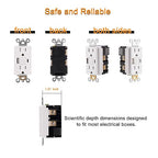 15 Amp Self-Test GFCI Outlet Combination with USB Type A and Type-C, Tamper Resistant Thinner Duplex Outlet, in-Wall, USB Charger for Smartphones, Tablets and Smart Home Appliance, White