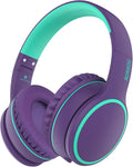 B10 Bluetooth Headphones Over Ear, 2 EQ Music Modes(Normal/Bass) and 50H Playtime Wireless Headphones with Mic, Lightweight Folding HiFi Stereo Headset for iPad/Travel/Tablet/PC/Home (Purple)