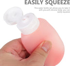 3pcs 60ml Abs Travel Bottles with Flip Cap, Refillable Lotion and Shampoo Squeeze Containers for Toiletries, Leak-resistant Sub-packing Bottles for Travel and Personal Care