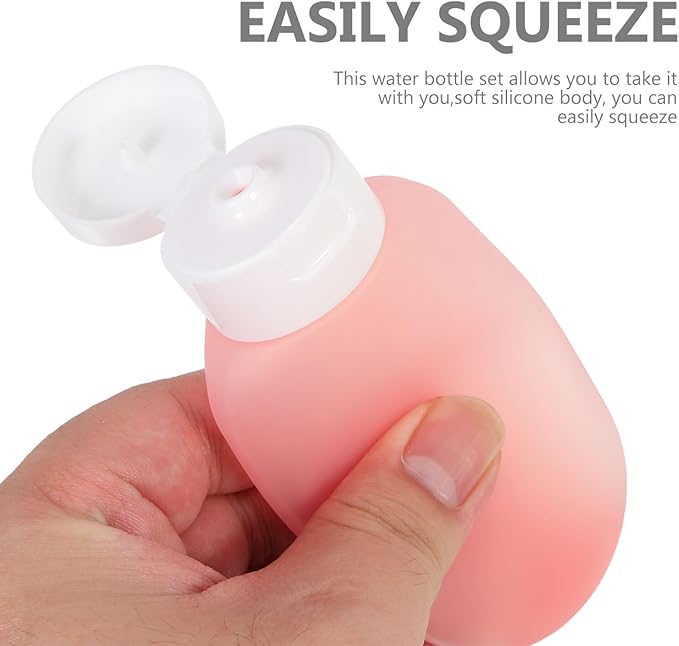 3pcs 60ml Abs Travel Bottles with Flip Cap, Refillable Lotion and Shampoo Squeeze Containers for Toiletries, Leak-resistant Sub-packing Bottles for Travel and Personal Care