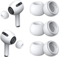 [3 Pairs] Replacement Ear Tips for Airpods Pro and Airpods Pro 2nd Generation with Noise Reduction Hole, Silicone Ear Tips for Airpods Pro with Portable Storage Box and Fit in The Charging Case(Small)