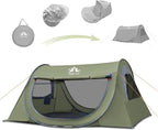 Night Cat Pop-up Camping Tent: 2 Person Tent Waterproof Instant Easy Setup Tunnel Tent