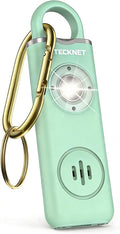 TECKNET Rechargeable Personal Safety Alarm for Women, 130dB Self Defense Keychain Alarm with SOS Strobe Light, Low Battery Notice, Personal Alarm Loud Siren Safety Keychain for Girls Kids Elderly