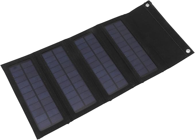 40W 4 Fold Solar Panel Charging Bag Folding Bag Foldable Monocrystalline Solar Panel for Outdoor Cam Hiking Charging Black for Home Use (Black)
