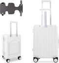 Apelila 20" Ride-On Suitcase with Seat, Double Handle Carry On Luggage with Mesh Pocket & Side Hooks, Hard Shell Spinner Wheels, TSA Lock & Seat Belt
