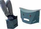Foldable footrest for Desk and Travel - Foot Stool for Under Office Desk or Airplane Foot Rest for air Travel Comfort (Blue)
